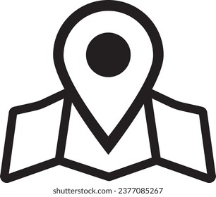 Location point with map, location sign with map, navigation vector, navigation on clean background, location map icon