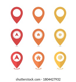 Location point Premium Vector - Map pointer. pin marker for travel place. location symbols set Premium Vector