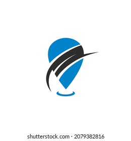 Location point road vector illustration concept design template