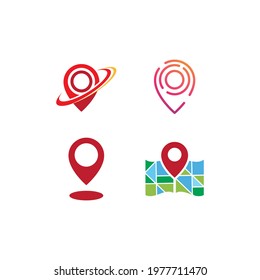 Location point sign and symbol Logo vector template