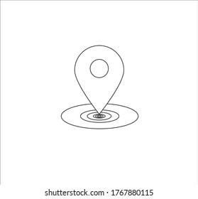 location point simple shapes vector icon