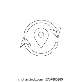 location point simple shapes vector icon