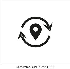 location point simple shapes vector icon