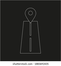 location point simple shapes vector icon