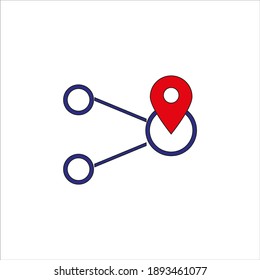 location point simple shapes vector icon