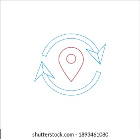 location point simple shapes vector icon