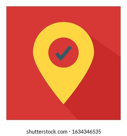 Location pointer flat icon vector - ui icon vector