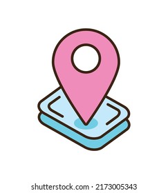 location pointer gps icon isolated