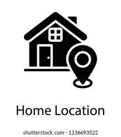 A location pointer with house to track home location