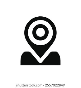 Location Pointer Icon: Bold Black Location Pin Icon