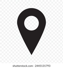 Location pointer icon on transparent background, eps10