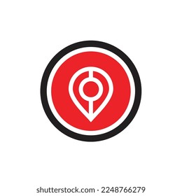 Location pointer logo design, map pin logo vector