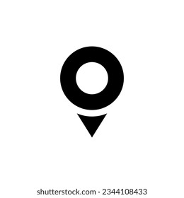 location pointer or map pointer flat vector icon.