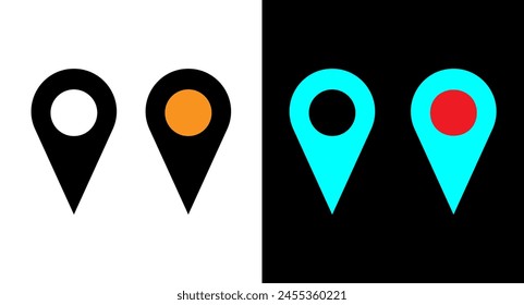 Location pointer pin or You are here marker sign symbol.