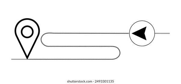 Location pointer pin or You are here marker sign symbol.