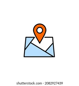 Location, Pointer and Position icon vector illustration