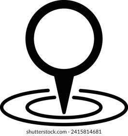 location pointer solid and glyph vector illustration