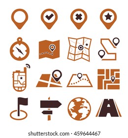 location, position icon set