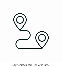 location position track way icon vector sign