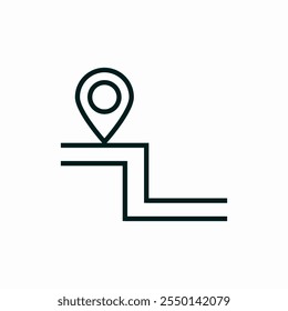 posição da localização ícone da via sinal de vetor