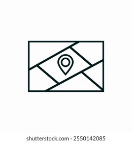 location position track way icon vector sign