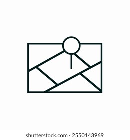 location position track way icon vector sign