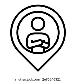 Elemento De Ícone Do Perfil De Local Para Design