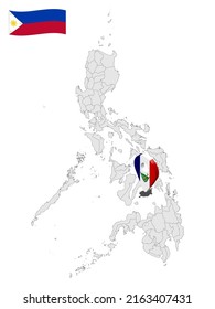 Location Province of Bohol on map Philippines. 3d location sign  of Province Bohol. Quality map with  provinces of  Philippines for your design. Vector illustration. EPS10.