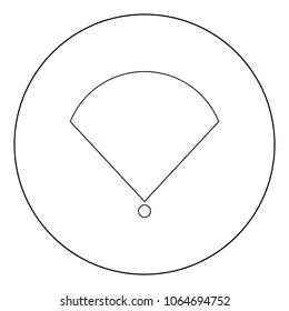 Location or radar icon black color in circle