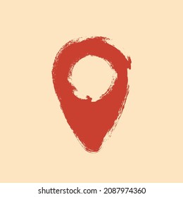 location red sign vector illustration