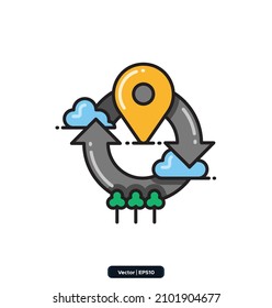 location refresh icon. map and navigation icons. Icons included Maps, location and navigation icons. Collection of high quality vector icons. 