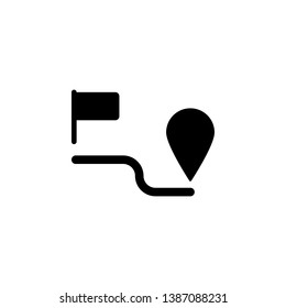 location, route icon. Simple glyph, flat vector of Location icons for UI and UX, website or mobile application
