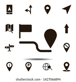 location, route icon. Simple glyph, flat vector element of Location icons set for UI and UX, website or mobile application