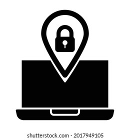 Icono de seguridad de ubicación que puede modificar o editar fácilmente
