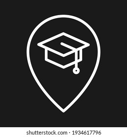Location, school, university icon vector image. Can also be used for Maps and Location. Suitable for use on web apps, mobile apps and print media.