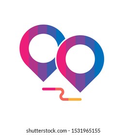 location search icon design vector full color