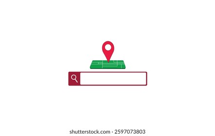 Location search icon design vector illustration for use.
