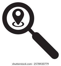 Location Search Icon - GPS Navigation and Tracking Symbol