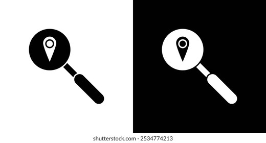 Standort-Suchsymbol lineares Logo einzeln