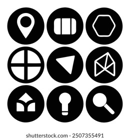 location search icon set, simple and complex design, for graphic needs, vector eps 10