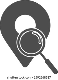Location search icon or symbol vector