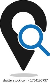 location search icon vector. (Blue version)   