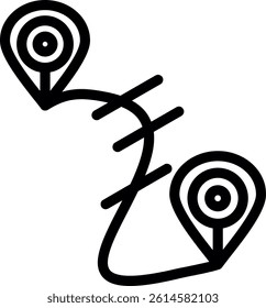 Location Search Line Vector Icon Design