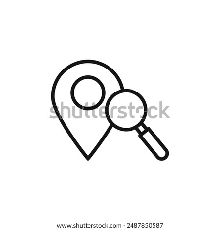 Location search logo sign vector outline