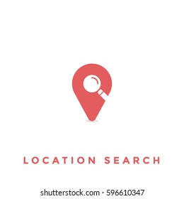 Location search pin icon concept. vector illustration.
