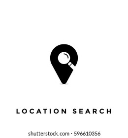 Location search pin icon concept. vector illustration. 