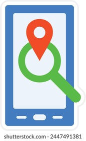 Icono de Vector de Búsqueda de Locación. Se puede utilizar para la impresión, aplicaciones móviles y de Web.