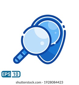 icono de búsqueda de ubicación en el estilo de línea rellena aislado en fondo blanco. ilustración vectorial para sitio web y aplicación. EPS 10