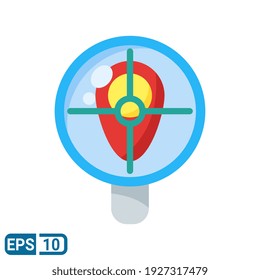 location searching icon in flat style isolated on white background. vector illustration for website and app. EPS 10
