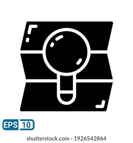 location searching icon in solid style isolated on white background. vector illustration for website and app. EPS 10